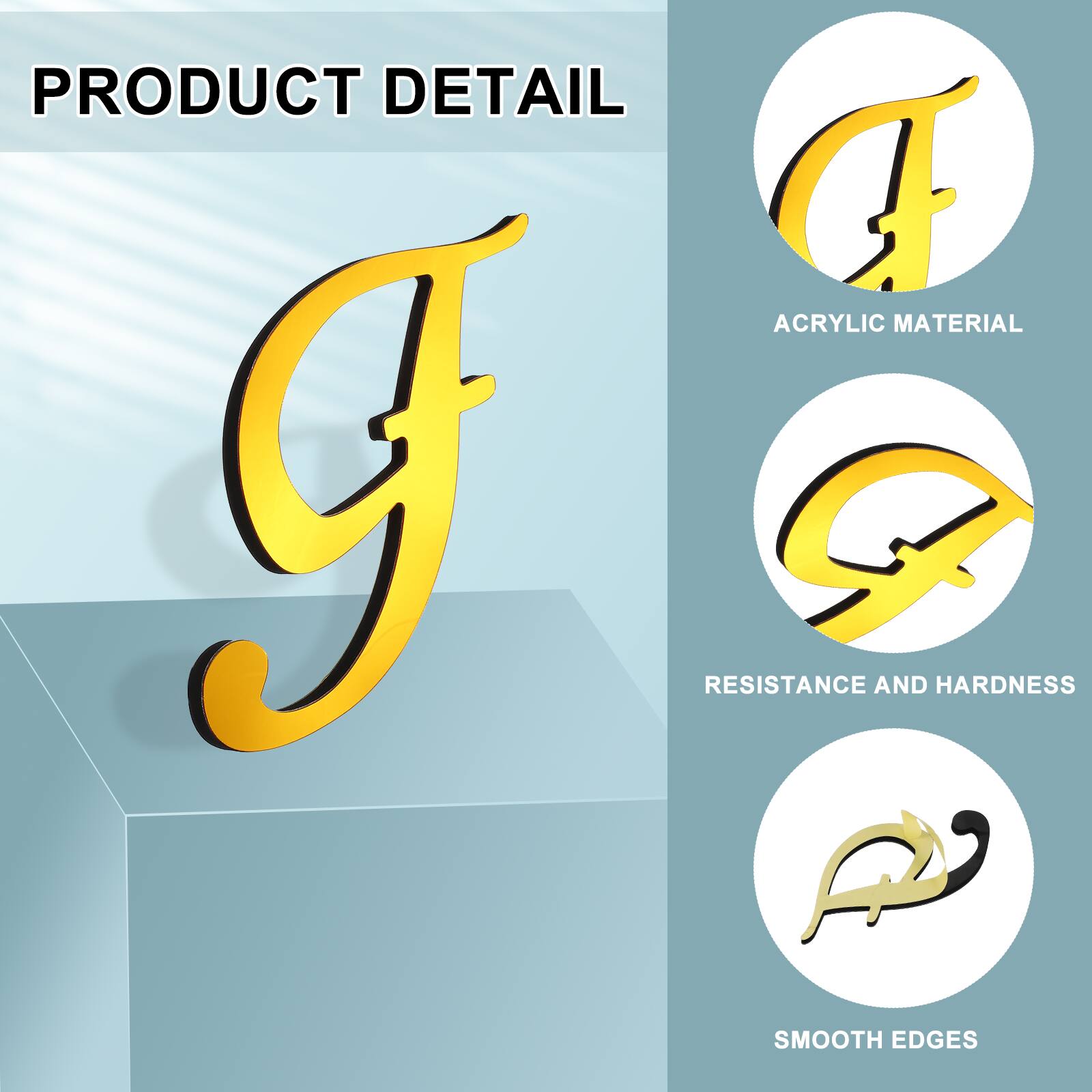 PRODUCT DETAIL

- ACRYLIC MATERIAL
- RESISTANCE AND HARDNESS
- SMOOTH EDGES