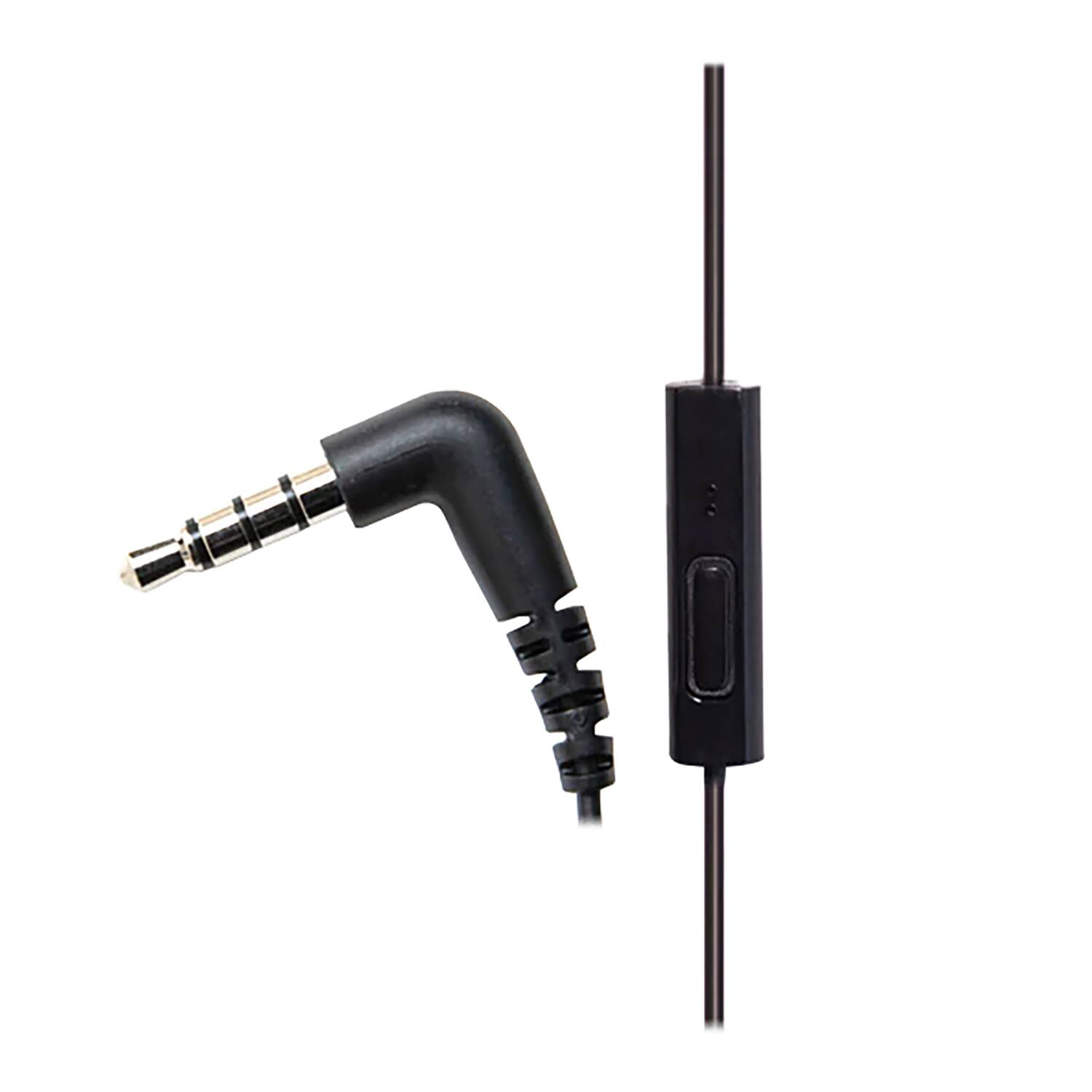 Angle. Panasonic - ErgoFit In-Ear Earbud Headphones with Microphone - Matte Black.