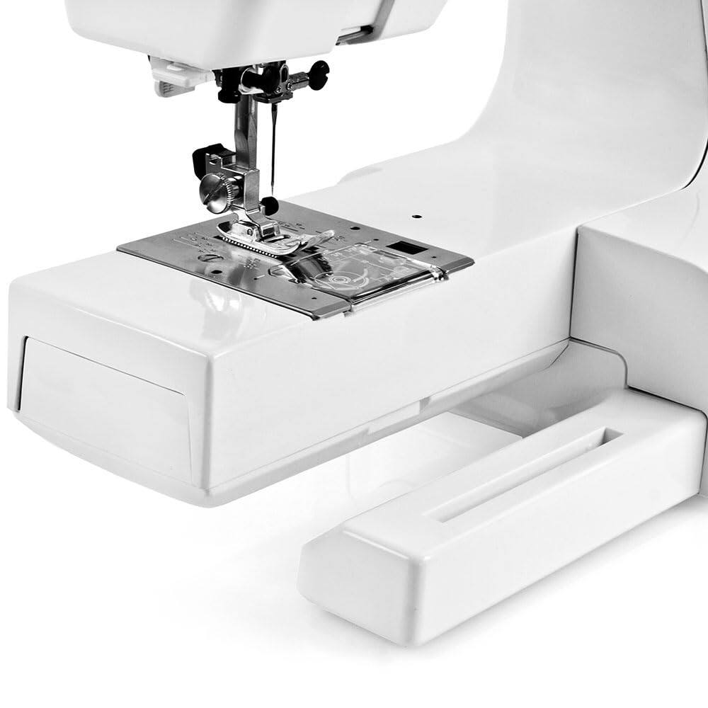 Alt View 4. Janome - Janome HD3000 Heavy Duty Sewing Machine - Includes Ultra Glide Foot + Universal Needles + Leather Needles + Bobbins - White.