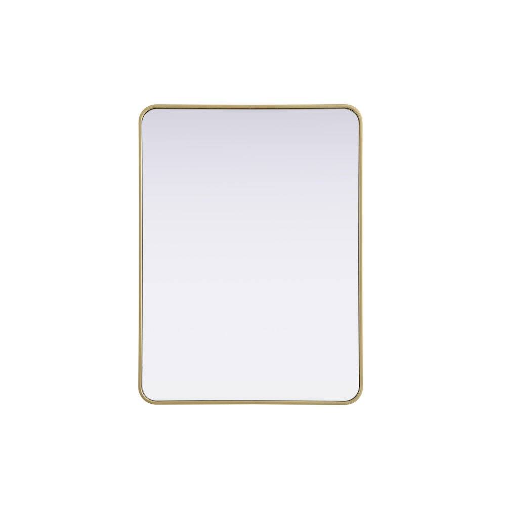Alt View 8. Elegant Decor - Contour Metal Rectangle Mirror 30x40 in Brass - Brass.