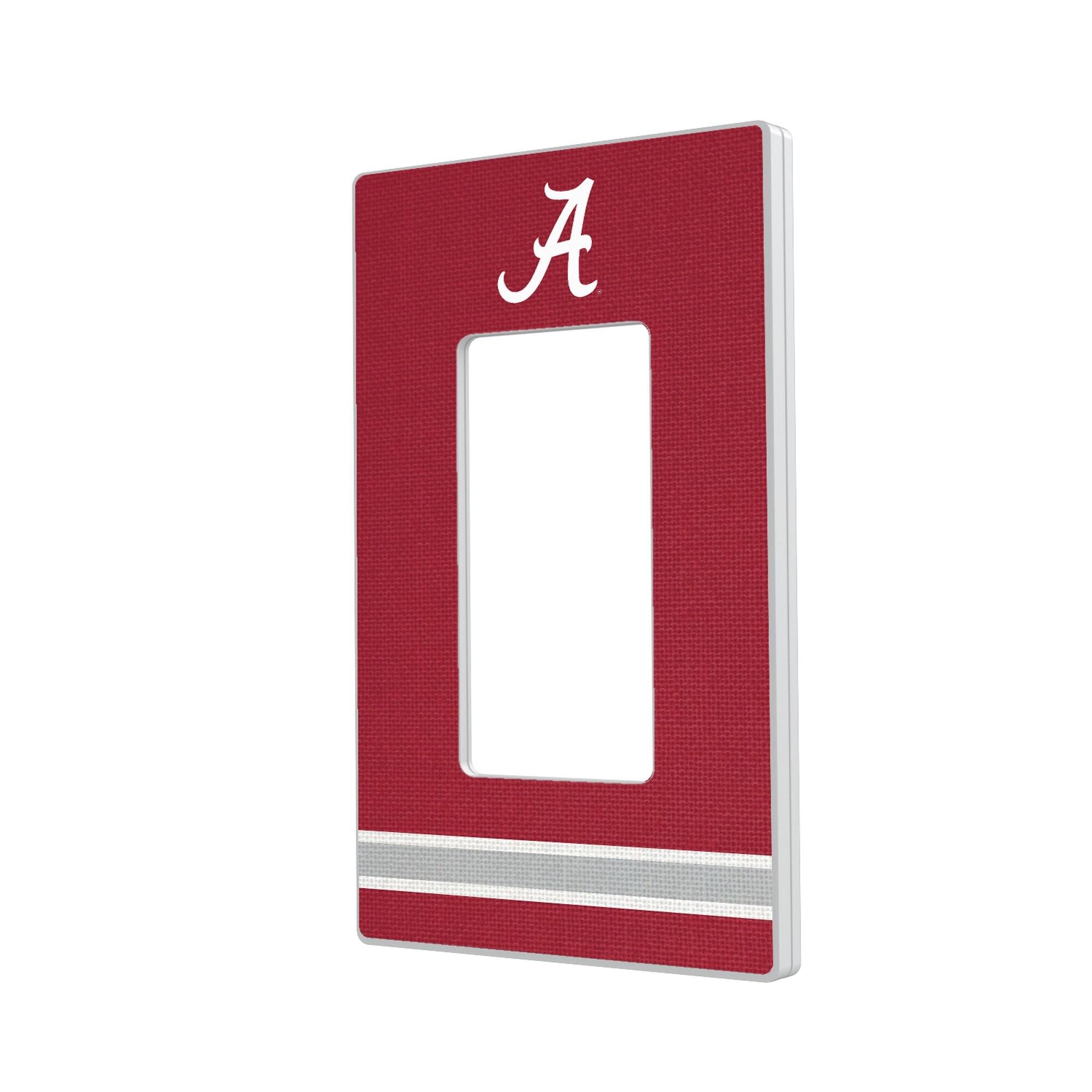 Keyscaper - Alabama Crimson Tide Stripe Design Single Rocker Lightswitch Plate - Multicolor price history on PriceWatchPro