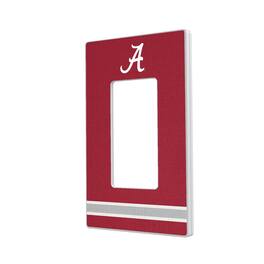 Keyscaper - Alabama Crimson Tide Stripe Design Single Rocker Lightswitch Plate - Multicolor