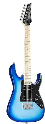 Ibanez - GRGM21MBLT miKro Series 6-String Electric Guitar, Right, Blue Burst