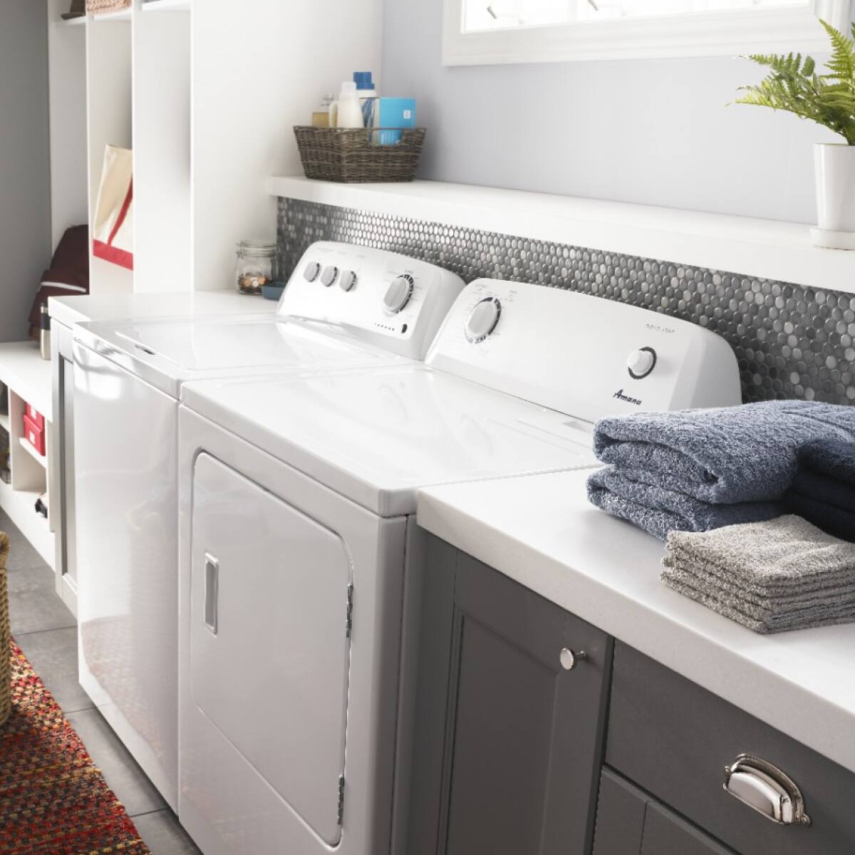 Alt View 9. Amana - Amana - 6.5 Cu. Ft. Electric Dryer with Automatic Dryness Control - White - White.