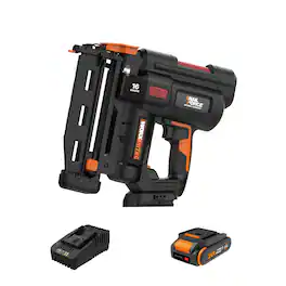 WORX - Nitro WX841L 20V 16GA Brushless Finish Nail Gun (Battery & Charger Included) - Black