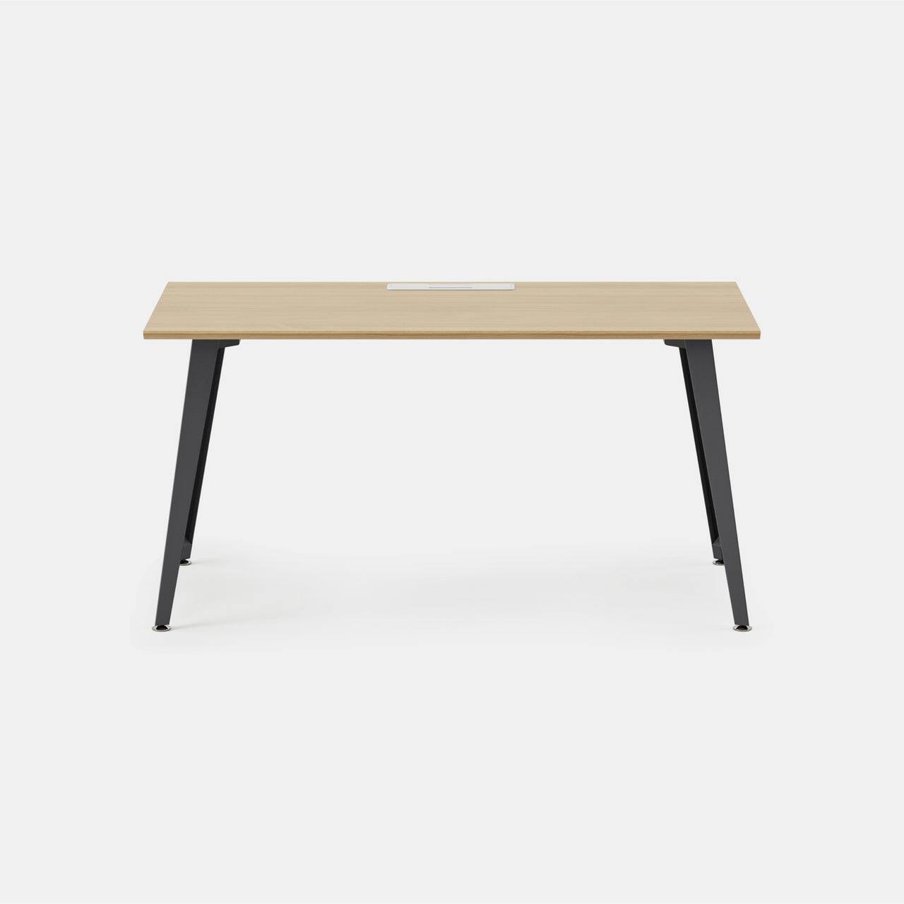 Left. Branch Furniture - Branch 60" Office Desk – Modern Design, Spacious Work Surface, Durable Build, Integrated Cable Management - Woodgrain.