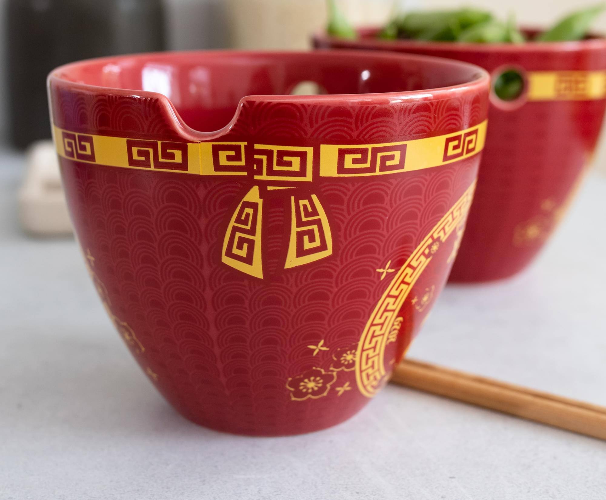 Alt View 10. Boom Trendz - Year Of The Ox Chinese Zodiac 16-Ounce Ramen Bowl and Chopstick Set - Red.