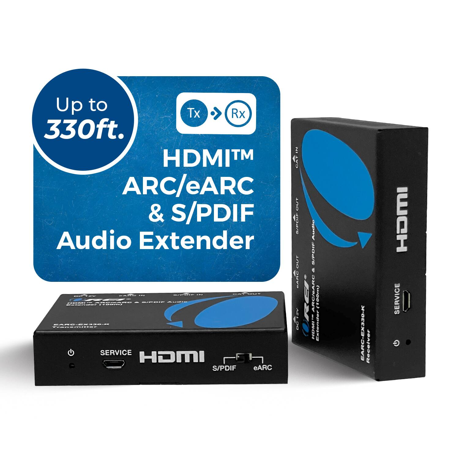 Up to 330ft. HDMI™ ARC/eARC & S/PDIF Audio Extender.