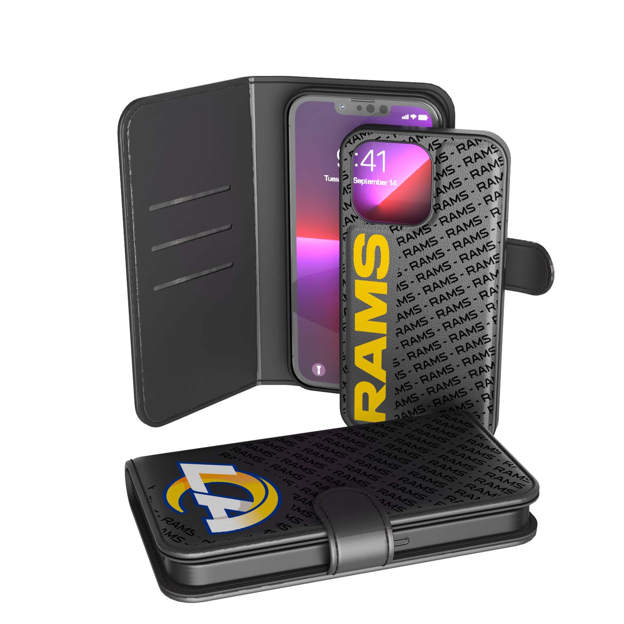 Keyscaper - NFL - Los Angeles Rams iPhone Wallet Case - 14 - Multicolor price history on PriceWatchPro