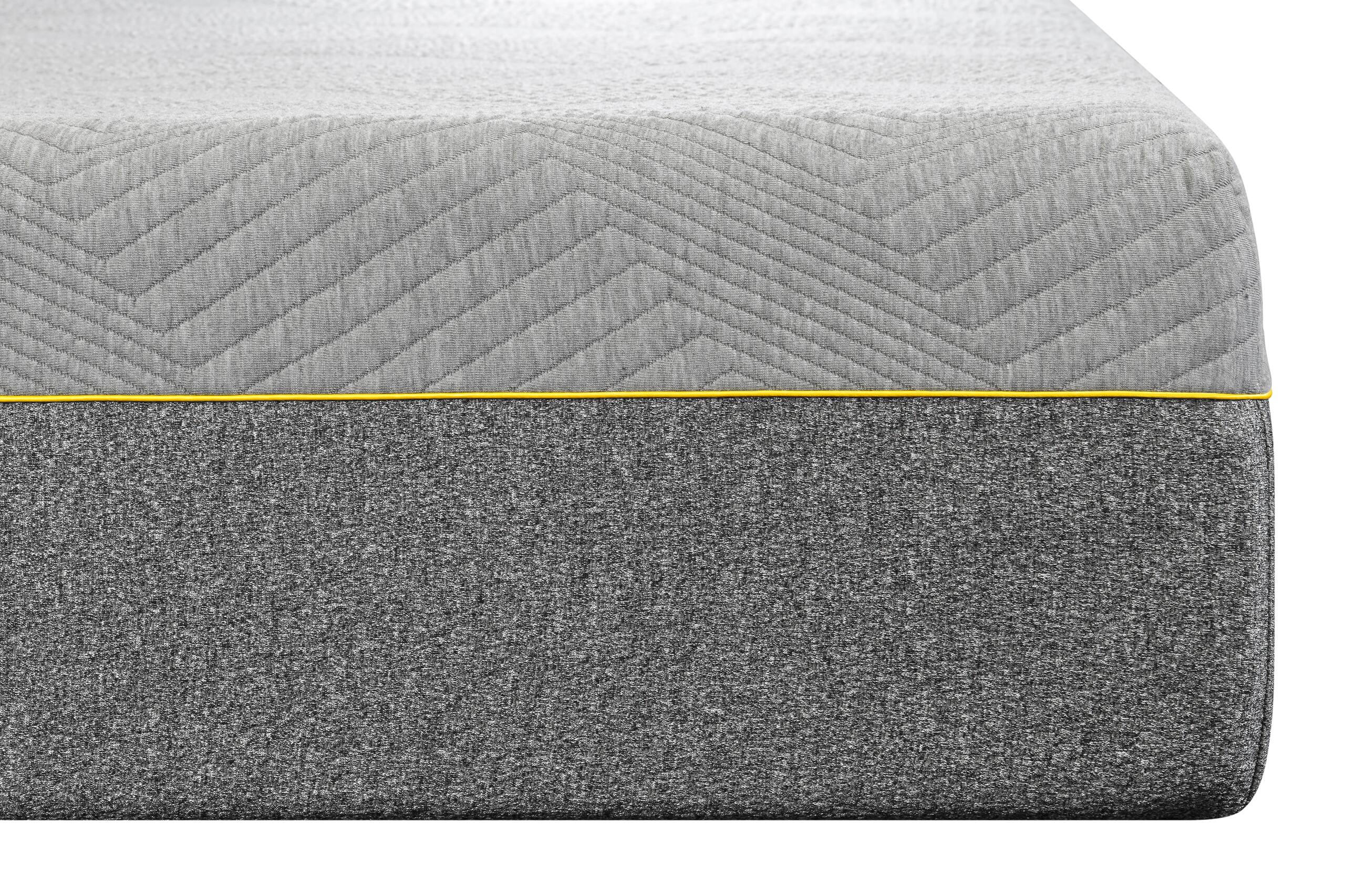 Back. Bestier - 12 Inch Twin Size Gel Memory Foam Mattress, Breathable Design, High-Density Pressure Relief Support - Grey.