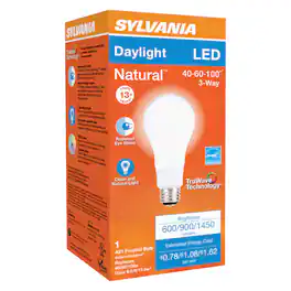 Sylvania - Natural A21 E26 (Medium) LED Bulb Daylight 40/60/100 Watt Equivalence 1 pk
