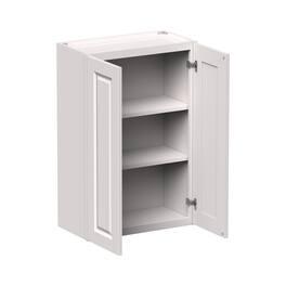 Boyel Living - 24-in W x 36-in H x 12-in D Shaker RTA Kitchen Wall Cabinet with Soft-Close Doors - Glacier White
