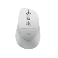 Front. Logitech - Signature Comfort Plus M850 L Wireless Bluetooth Mouse with Silent Clicks and Customizable Buttons - Off-white.