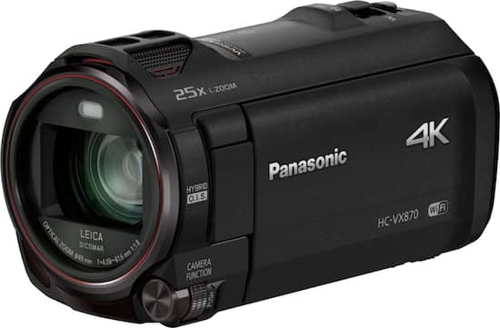 Panasonic HC VX870K 4K Ultra HD Flash Memory Camcorder Black HC