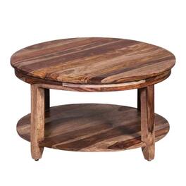 Porter Designs - Sonora Solid Sheesham Wood Round Coffee Table - Brown