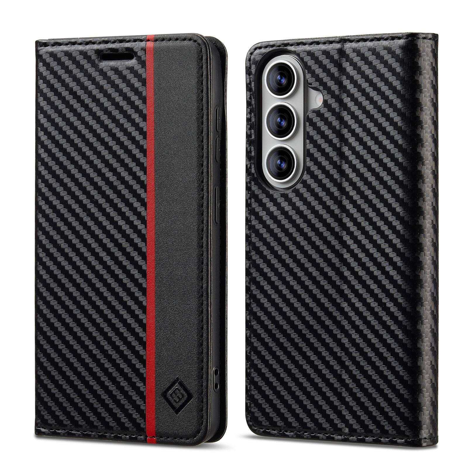 Front. UUCOVER - Magnetic Wallet Case for Samsung Galaxy S26 FE,Shockproof PU Leather + TPU Card Slots / Cash Pocket Case Stand Cover - Black.