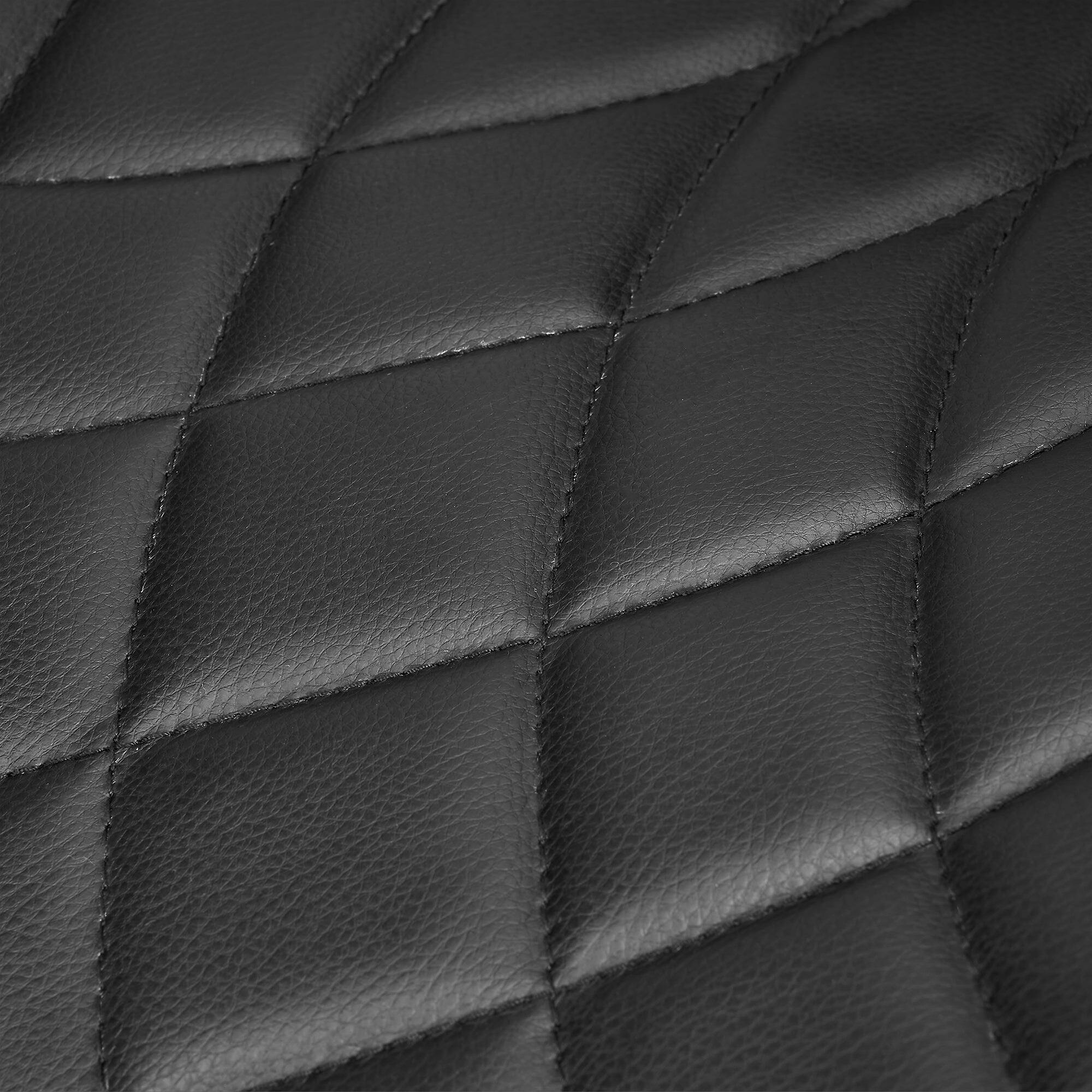 Left. Vecelo - Black PU Leather Office Chairs with Wheels, Adjustable Height, Swivel Task Chair Set - Black.