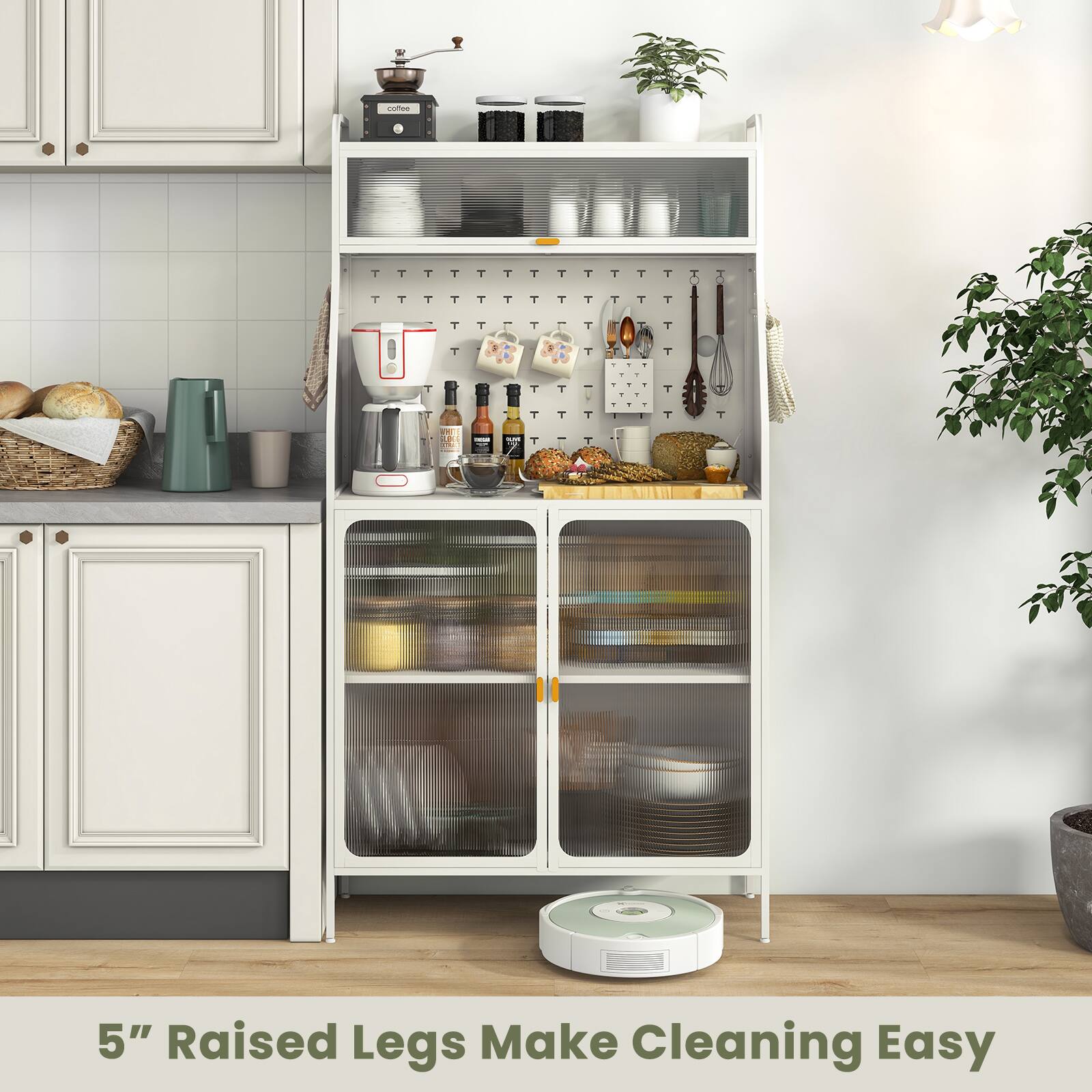 T T T T T T T T T T  5" Raised Legs Make Cleaning Easy