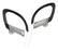 Front Standard. Panasonic - Clip-On Headphones - Silver.