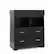 Front. Storkcraft - Brookside 2 Drawer Changing Chest - Black.