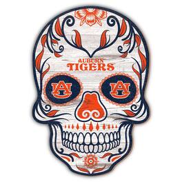 Fan Creations - Auburn Tigers 12'' Sugar Skull Sign - Multicolor