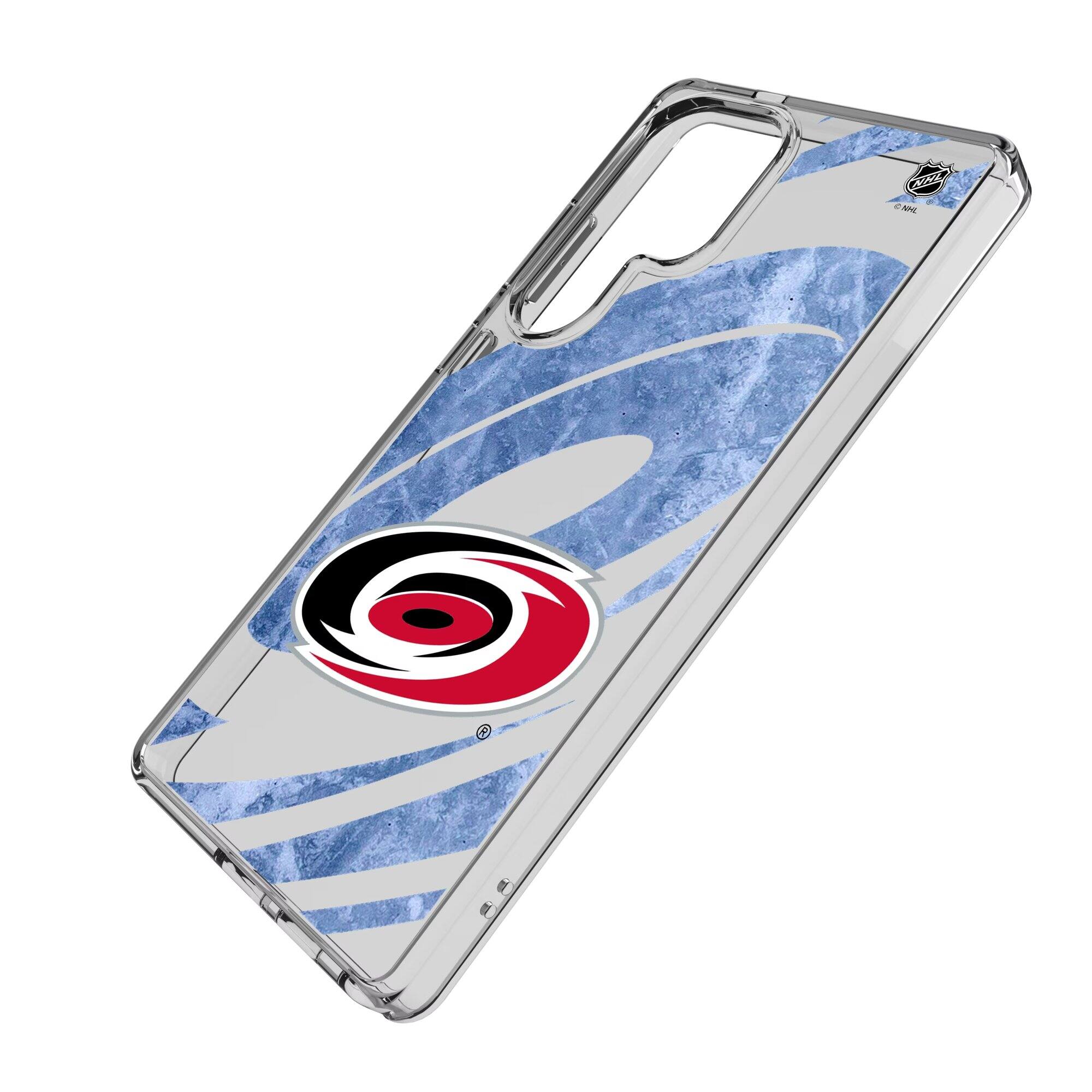 Alt View 1. Keyscaper - Carolina Hurricanes Galaxy Clear Ice Case - S23 Ultra - Multicolor.