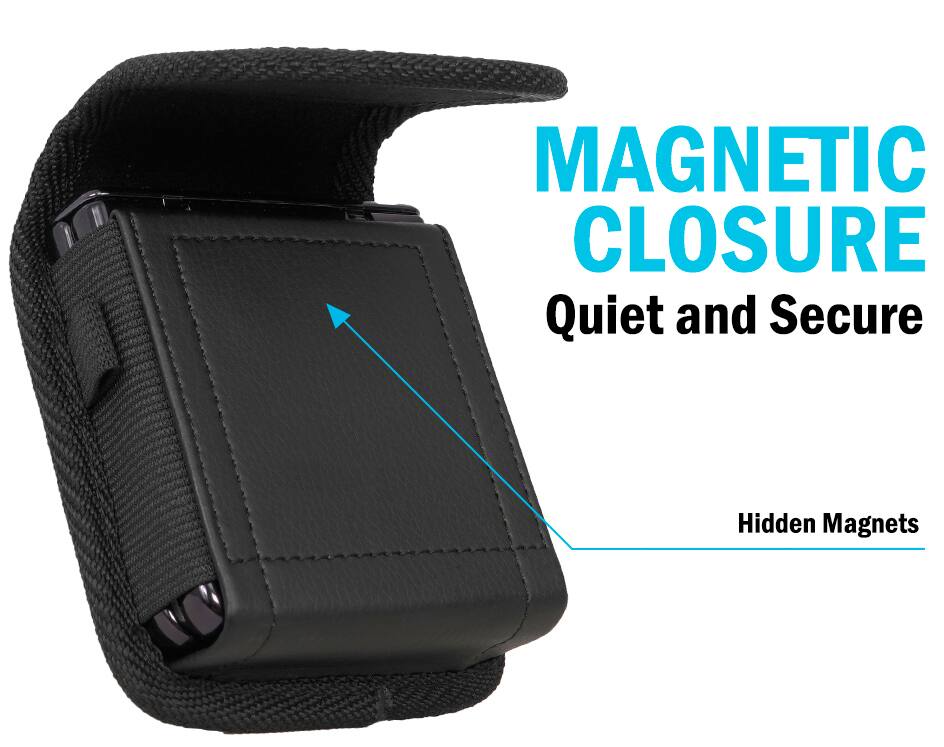 MAGNETIC CLOSURE  
Quiet and Secure  
Hidden Magnets