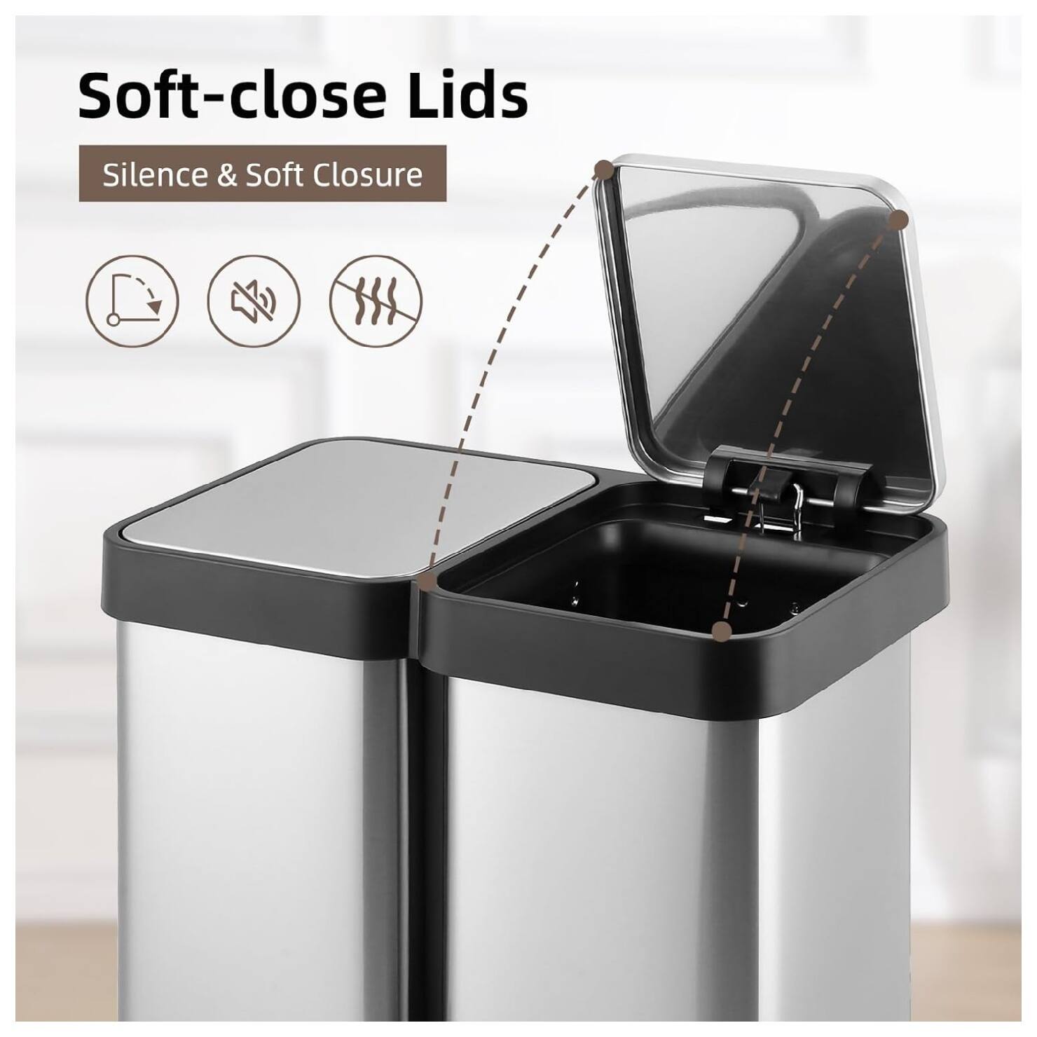 Soft-close Lids  
Silence & Soft Closure