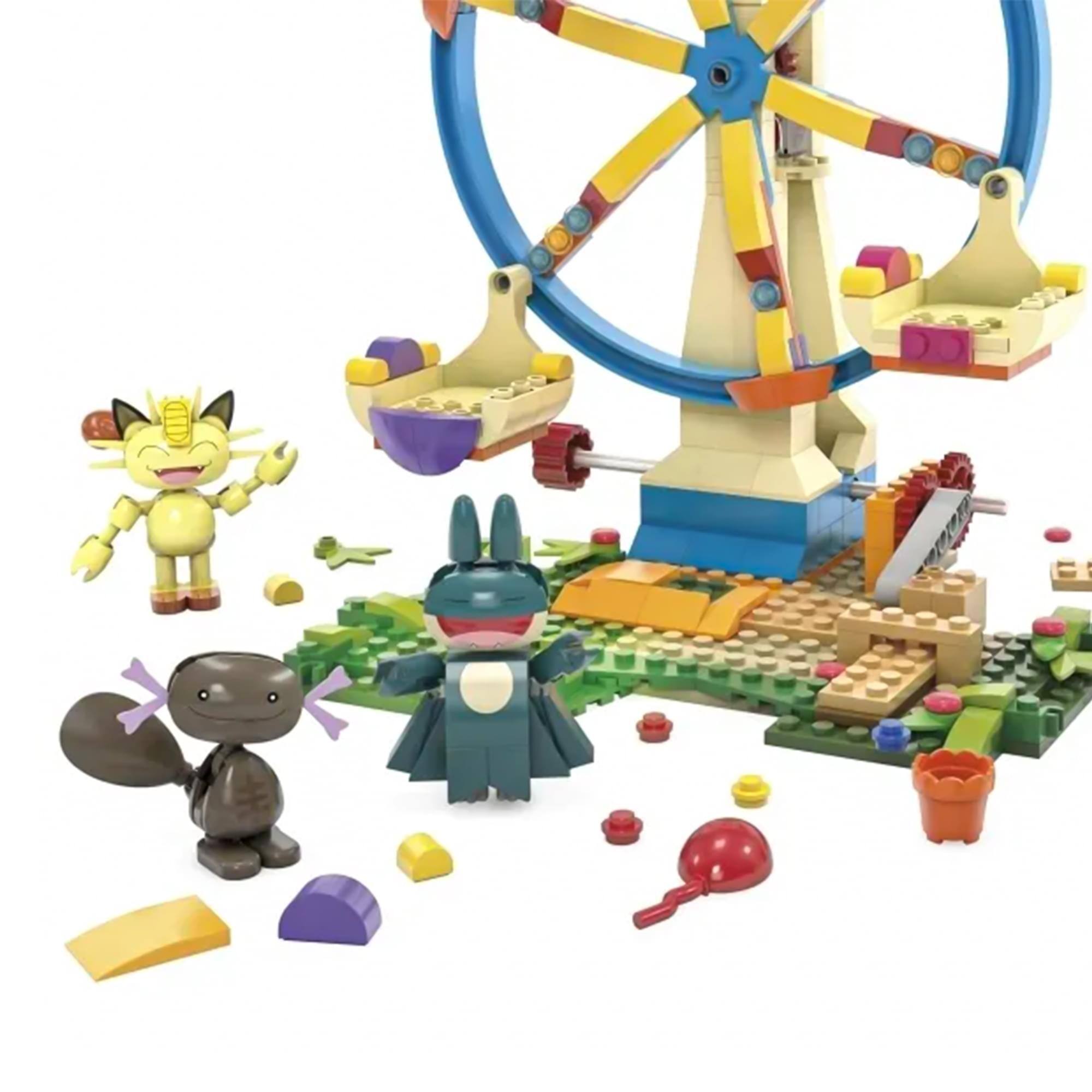 MEGA Pokémon Ferris Wheel Fun Building Toy Kit, with 4 Action