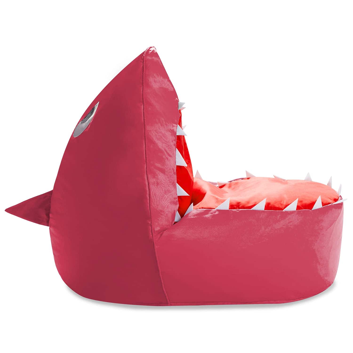 JETRANSPORT - Cozy Chair For And Large 30" Children's Bean Bag Pink Shark Polyester BlendPERFECT BEAN BAG FOR KIDS: - Pink Shark Bean Bag Chair