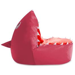 JETRANSPORT - Cozy Chair For And Large 30" Children's Bean Bag Pink Shark Polyester BlendPERFECT BEAN BAG FOR KIDS: - Pink Shark Bean Bag Chair