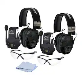 Walkers - Walker's Razor Slim Electronic Muff Patriot Series (Kryptek Camo, 2-Pack) Bundle