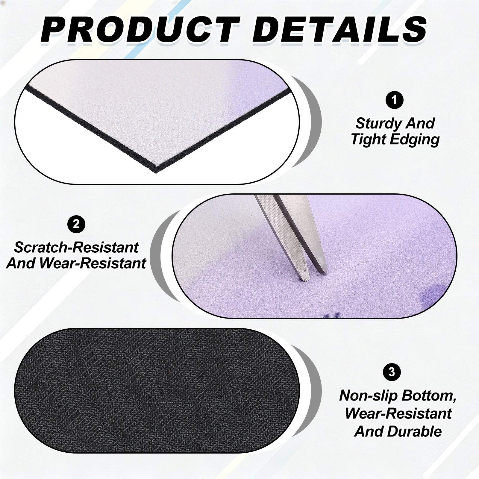 PRODUCT DETAILS

1. Sturdy And Tight Edging
2. Scratch-Resistant And Wear-Resistant
3. Non-slip Bottom, Wear-Resistant And Durable