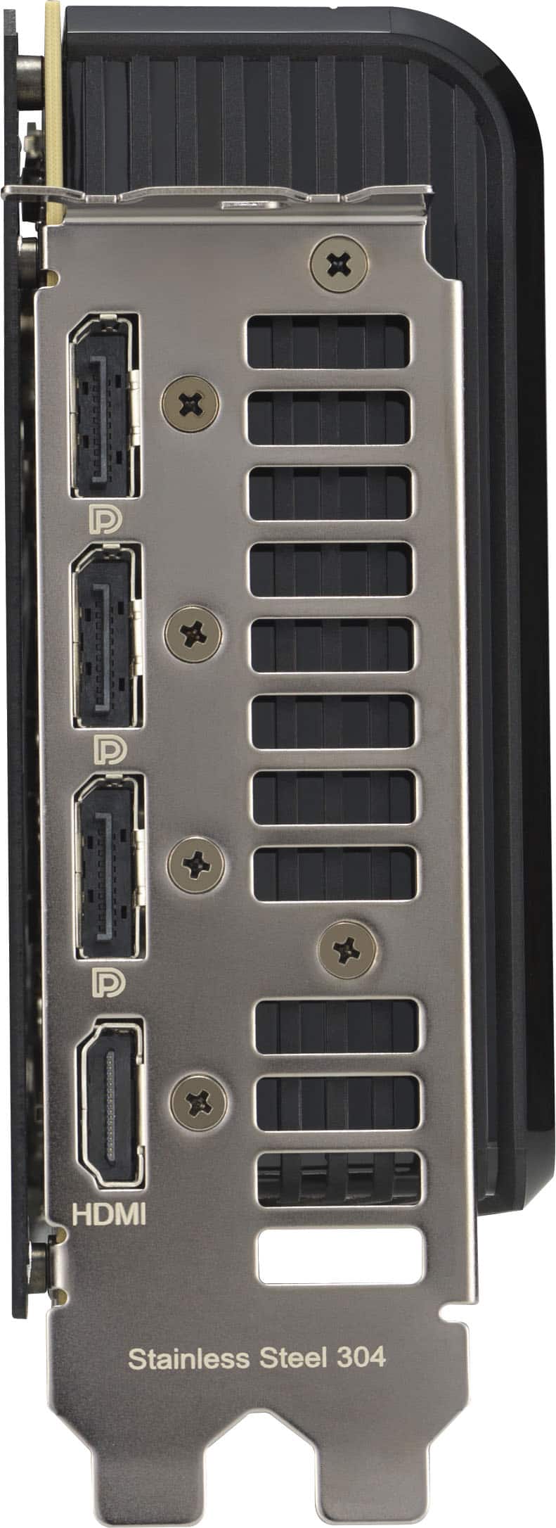 The text on the image reads "x x P P w9 HDMI Stainless Steel 304." The correct grouping and correction of the text would be: "x x P P w9 HDMI Stainless Steel 304."