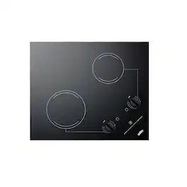 SUMMIT - 21" Wide 115V 2-Burner Radiant Cooktop - Black
