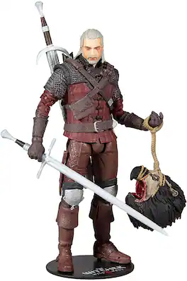 McFarlane Toys - The Witcher 7 Inch Action Figure | Geralt of Rivia (Wolf Armor) - Brown