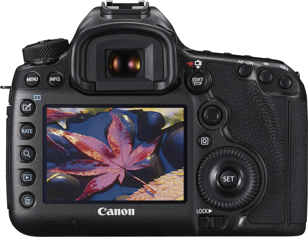 Back View: Canon - EOS 5DS R DSLR Camera (Body Only) - Black