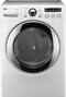 LG - SteamDryer 7.3 Cu. Ft. 9-Cycle Ultra-Large Capacity Steam Electric Dryer - White-Front_Standard