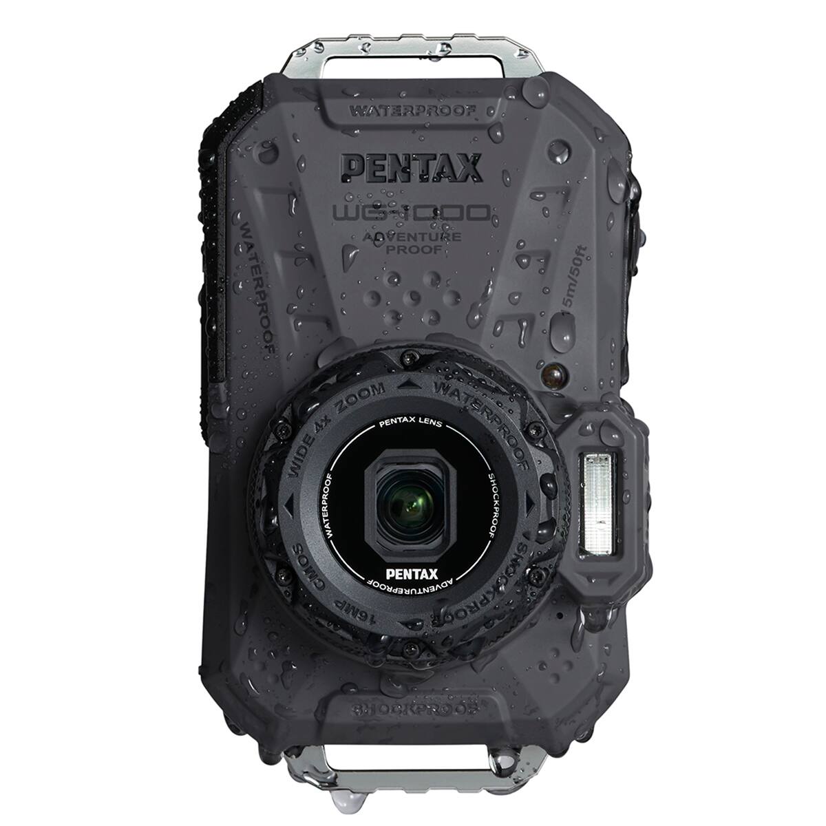 WATERPROOF PENTAX WG-3000 ADVENTURE PROOF 5m/50ft ZOOM PENTAX LENS WATERPROOF 4x WIDE WATERPROOF SHOCKPROOF CMOS ADVENTUREPROOF PENTAX SHOCKPROOF