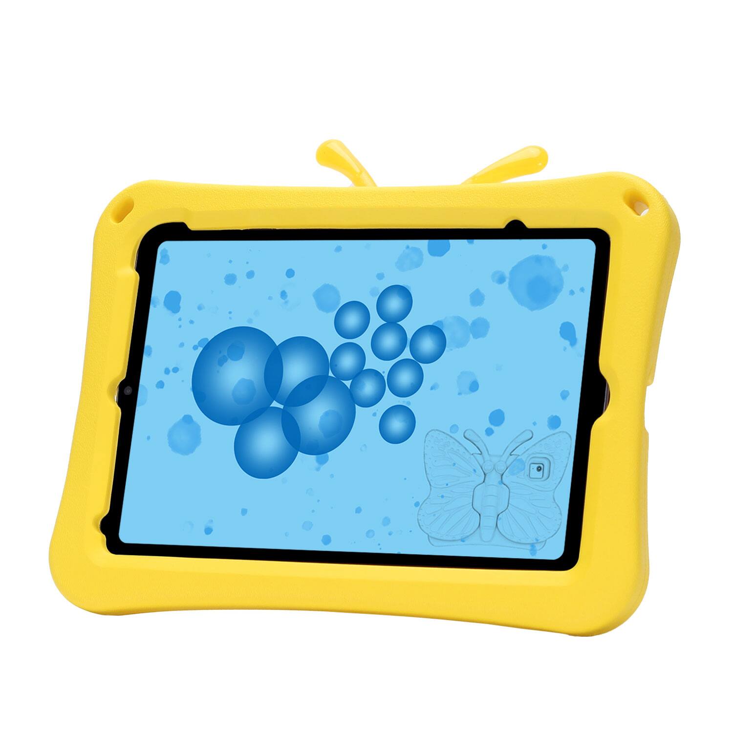 Alt View 1. Dteck - Kids Butterfly Case for Apple iPad mini (A17 Pro) 2024 & iPad mini 6th/5th/4th Gen,3D Cartoon EVA Shockproof Stand Cover - Yellow.