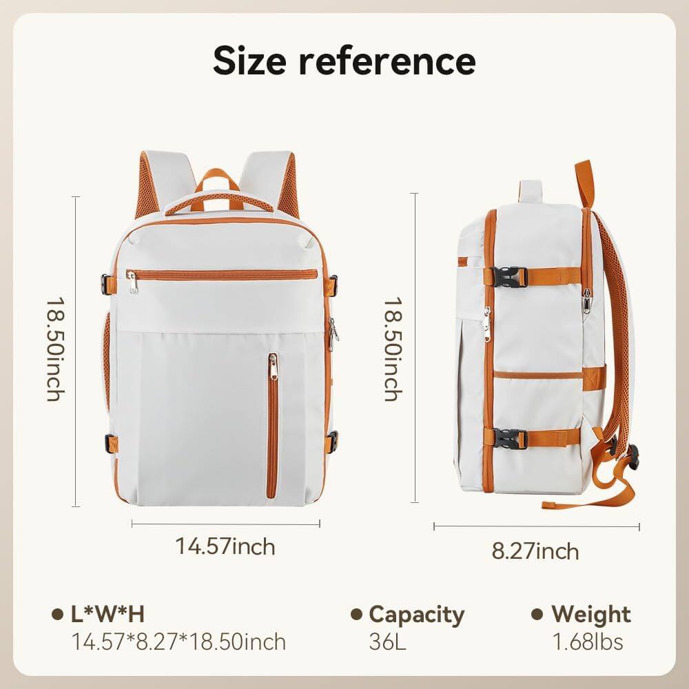 Size reference: 18.50inch x 18.50inch x 14.57inch x 8.27inch  
L*W*H: 14.57*8.27*18.50inch  
Capacity: 36L  
Weight: 1.68lbs