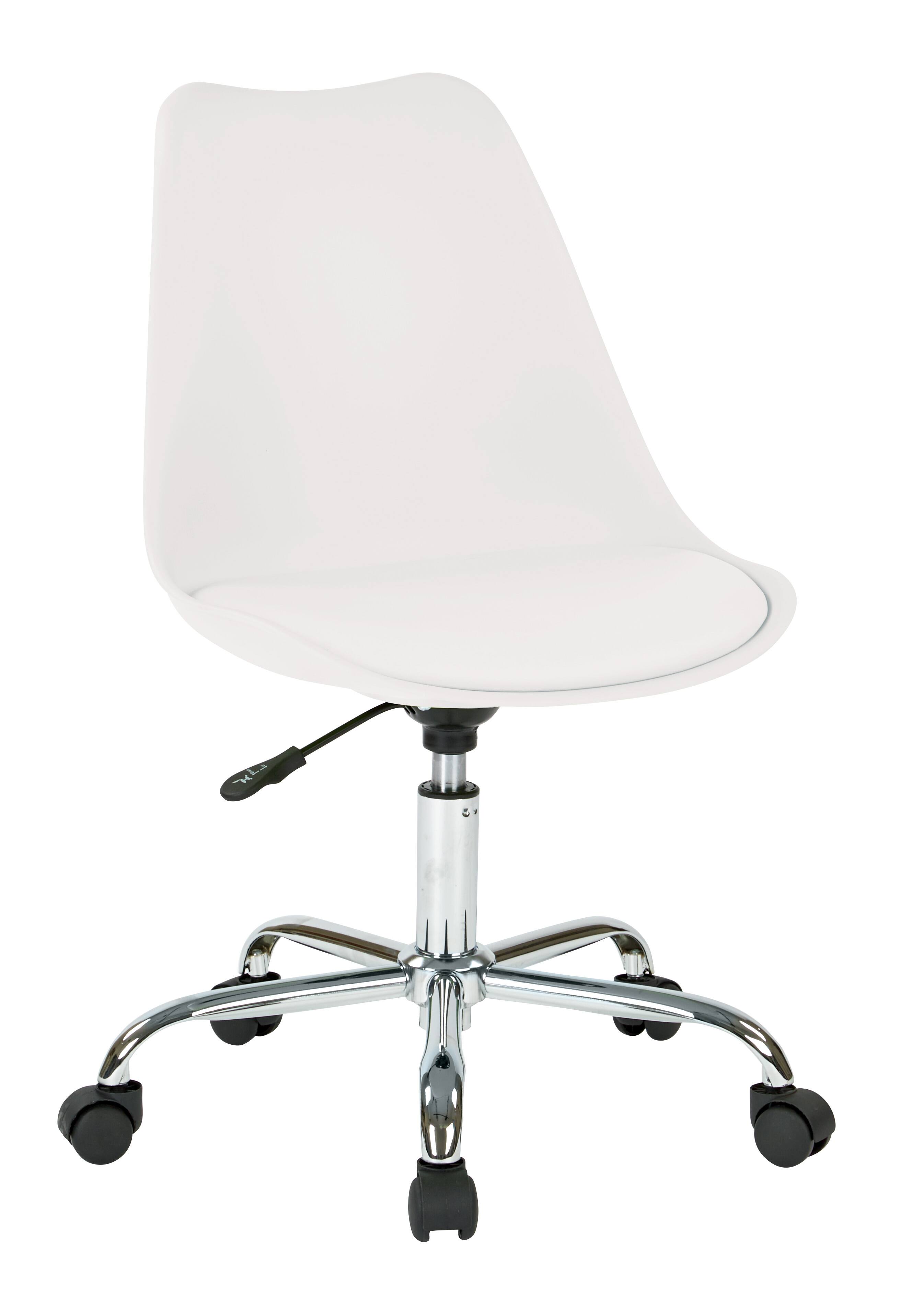 Angle. OSP Home Furnishings - Emerson Office Chair - White.