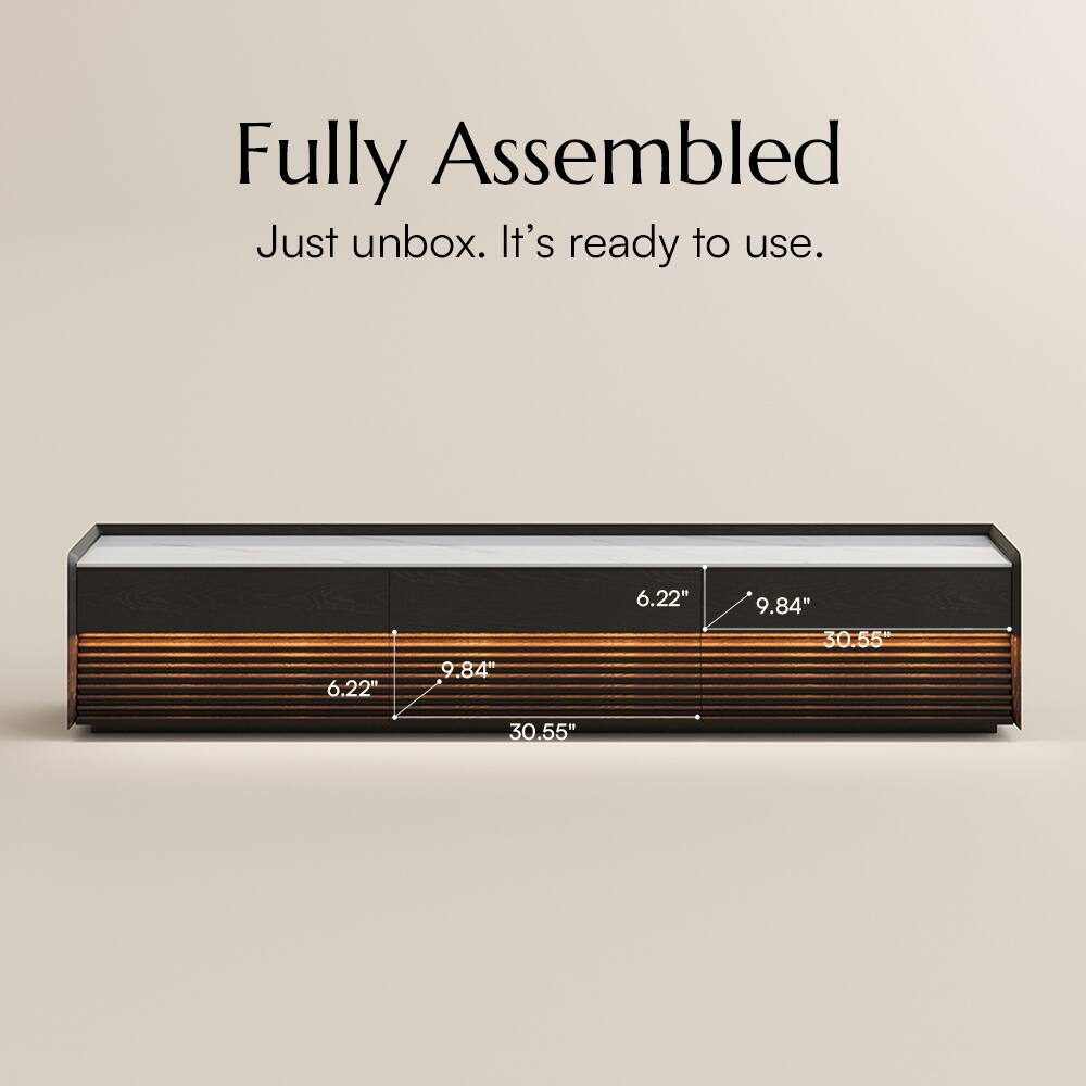 Fully Assembled  
Just unbox. It's ready to use.  

6.22"  
9.84"  
30.55"