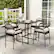 Alt View 3. Costway - 5-Piece Counter Bar Set Patio Rattan Counter Set with Cushioned Seat - Mix Brown+Beige.