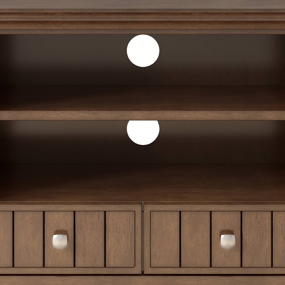 Alt View 1. Simpli Home - Acadian SOLID WOOD 60 inch TV Media Stand in Rustic Natural Aged Brown For TVs up to 65 inches - Rustic Natural Aged Brown.