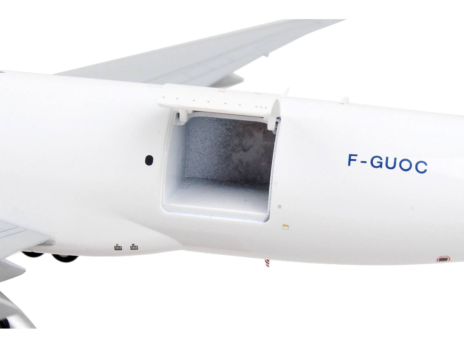 Alt View 1. GeminiJets - Boeing 777F Commercial Aircraft Air France Cargo White with Striped Tail Gemini 200 - Interactive Series 1/200 - White with Striped Tail.