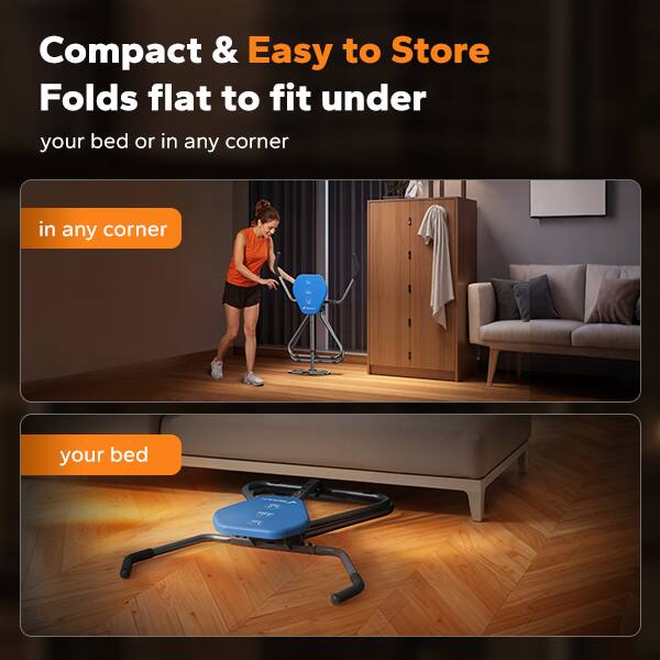 Compact & Easy to Store  
Folds flat to fit under your bed or in any corner