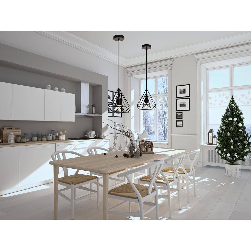 Angle. Living District - Jago Collection Pendant D9.8 H9.8 Lt:1 Black Finish - Black.