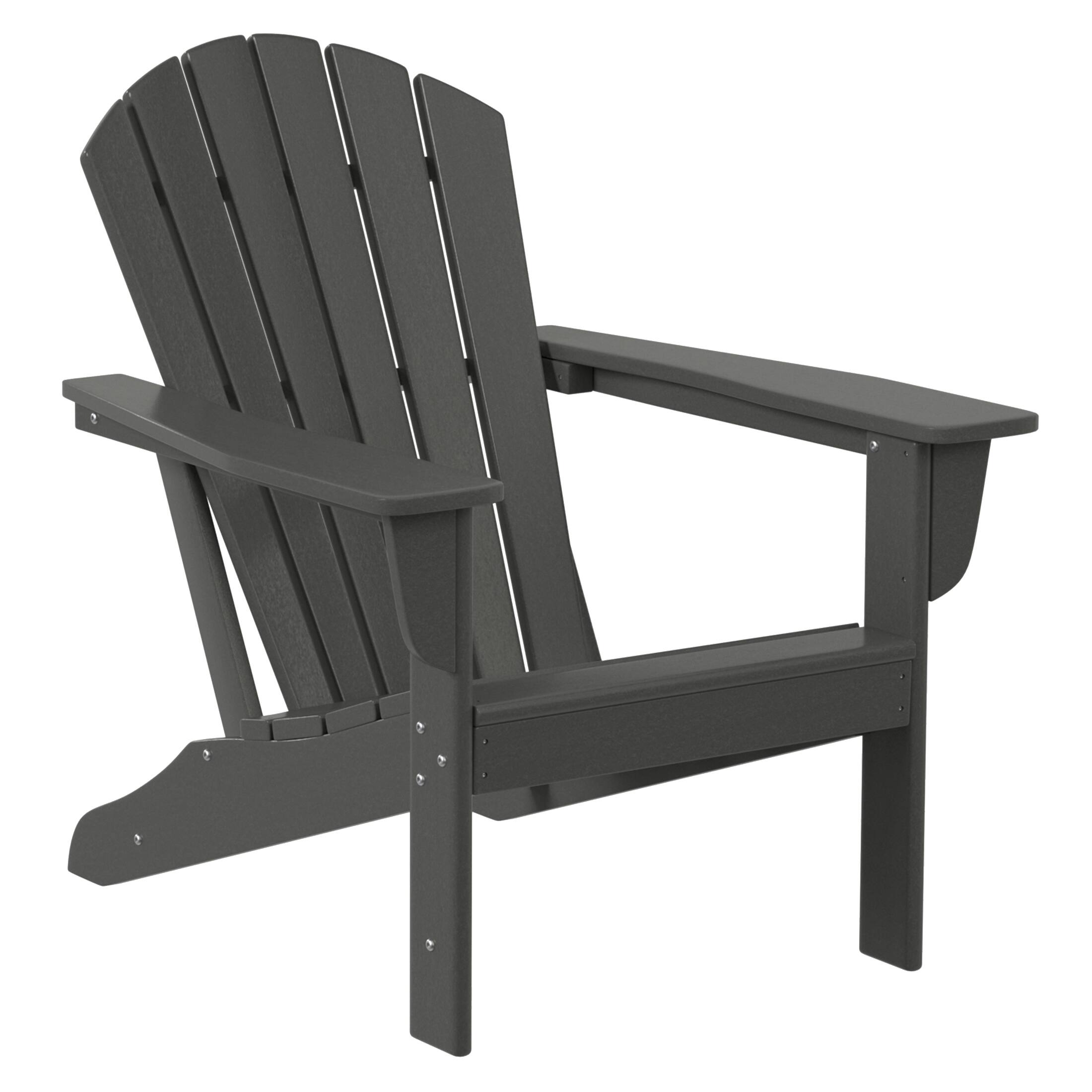 Left. WestinTrends - WestinTrends Dylan Outdoor Adirondack Chair (Set of 2) - Gray.