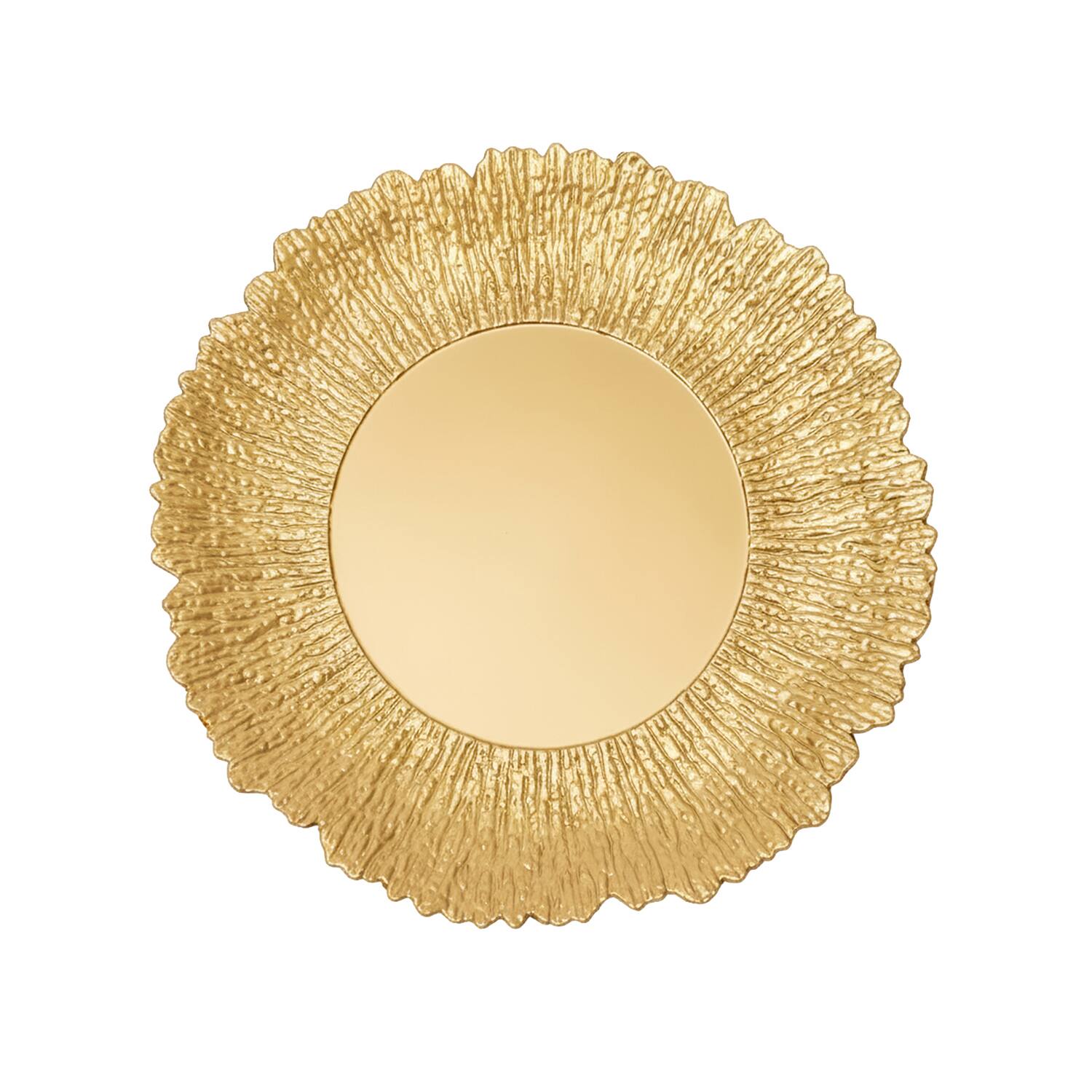Front. American Atelier - Helia Gold Plated Set of 4 Charger Plates 13"D - Gold.